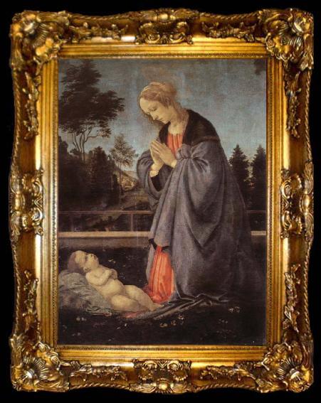 framed  Filippino Lippi adoration of the child, ta009-2
